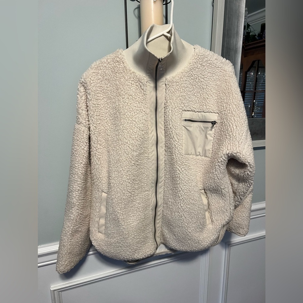 Vintage Havana fleece fall jacket size Small Cream color
